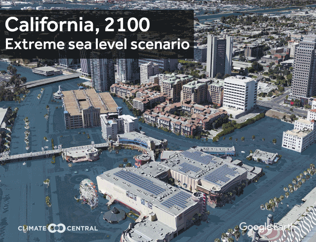 Image result for california coast gif sea level rise