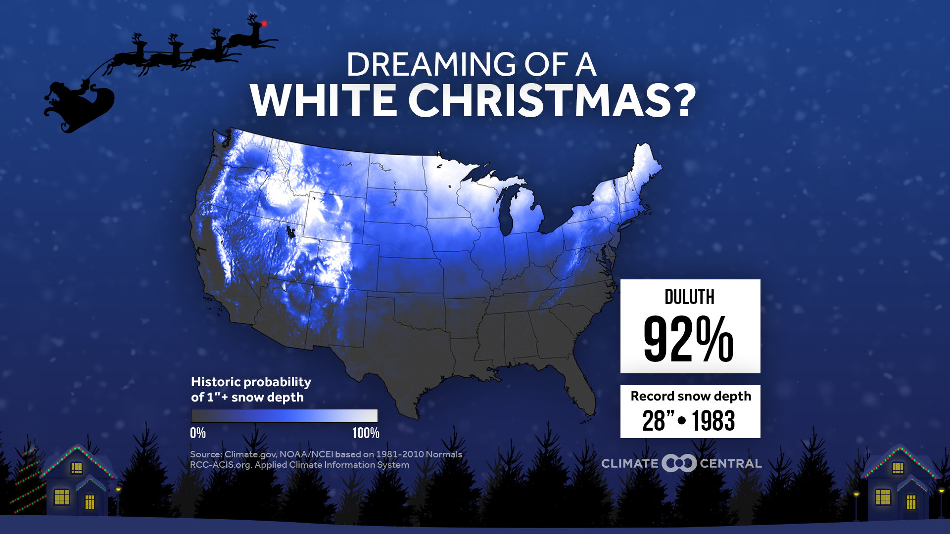 White Christmas Predictions St Louis 2022 White Christmas | Climate Matters